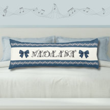 Travesseiro Decorativo Azul Preppy Viola Sala de M