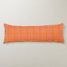 Travesseiro Laranja Xadrez Cama & Corpo