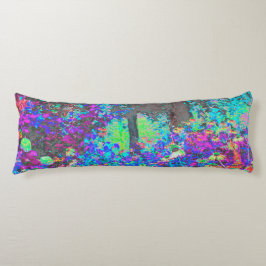 Almofada Comprida Verde limão Trippy e Jardim Roxo