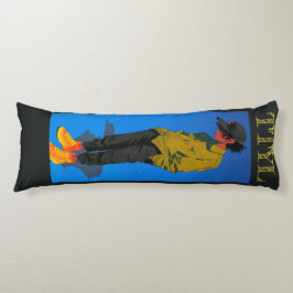 Almofada Comprida Vibes em repouso, em azul,