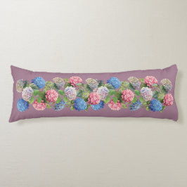 Almofada Comprida Vintage Hydrangea Body Pillow