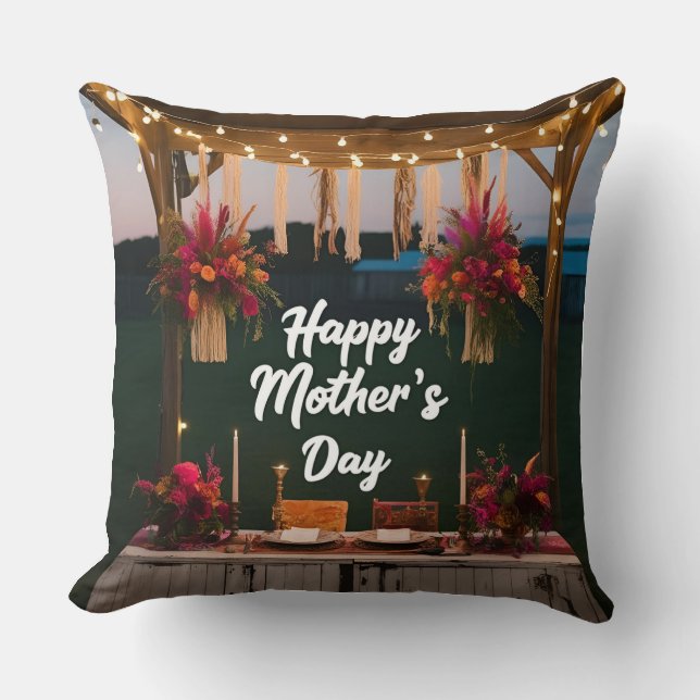 Almofada Conceito de Design de Travesseiro de Dia de as mãe (Frente)