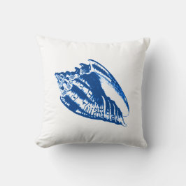 Almofada Conch Shell - marinho azul e branco