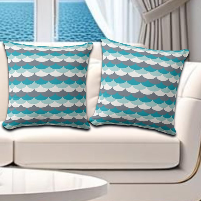 Almofada Conchas de Padrão Náutico (Criador carregado)