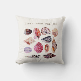 Almofada Conchas Estéticas em Aquarela