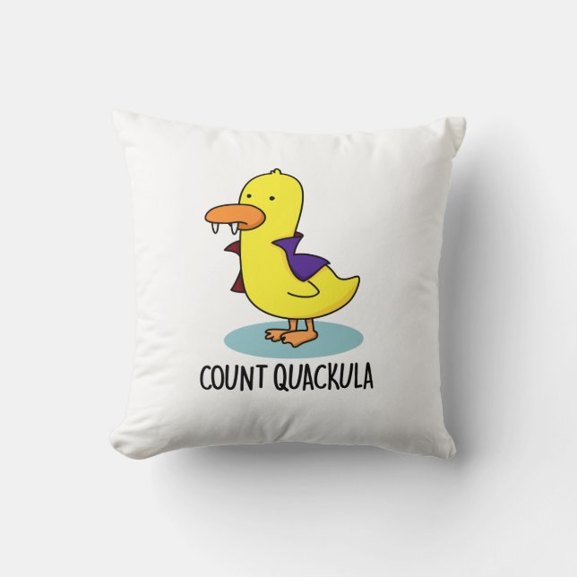 Almofada Conde Quackula Engraçado Pun (Frente)