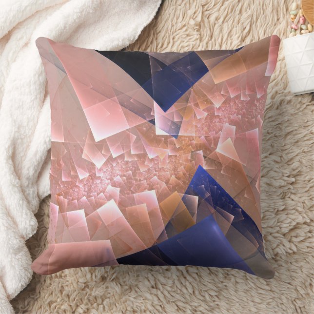 Almofada Condecoração fractal texturizada geométrica abstra (Cobertor)