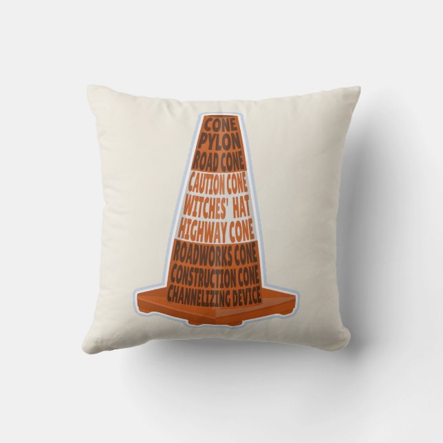 Almofada Cone Orange Taraffic cone (Verso)