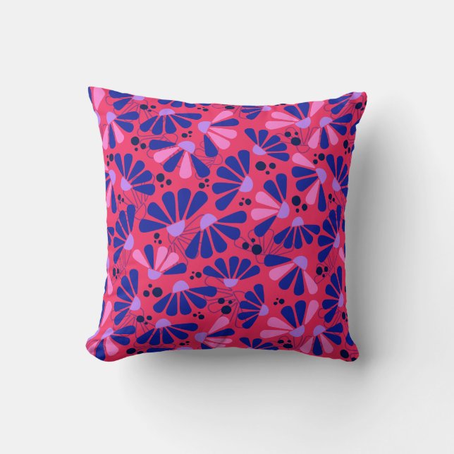Almofada Coneflower Confetti em framboesa (Frente)