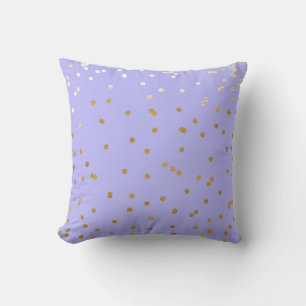 Almofada Confetes Roxo e Dourado Pontos Moderno Glamour Gla