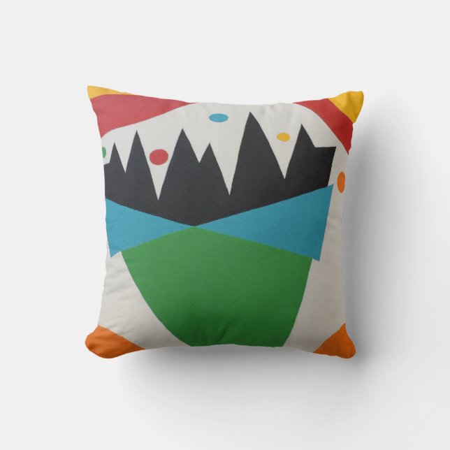 Almofada Confetti Cone Abstract Throw Pillow (Frente)