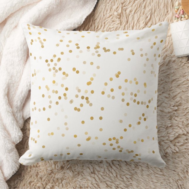 Almofada Confetti Dourado Branco (Cobertor)