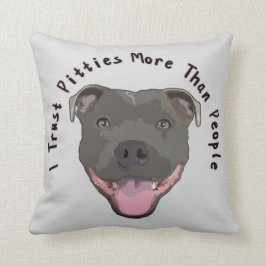 Almofada Confiança Pitties - travesseiro de Pitbull
