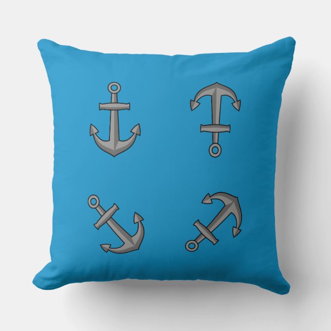 Almofada Conjunto de Âncoras do Barco de Animação (Frente)