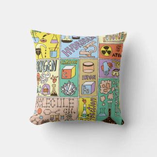 Almofada Conjunto de Ilustração de Vintage de Química Scien