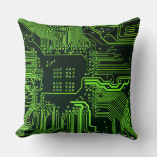 Almofada Conselho de Circuito Eletrônico Verde de Nerd Extr