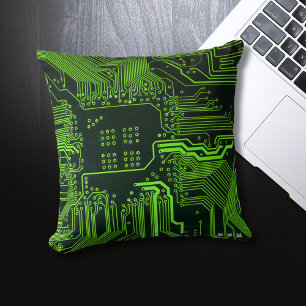 Almofada Conselho de Circuito Eletrônico Verde de Nerd Extr