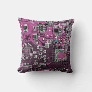 Almofada Conselho do circuito do Geek do computador - Roxo