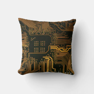 Almofada Conselho Nerd de saída PCB Laranja Circuito Eletrô