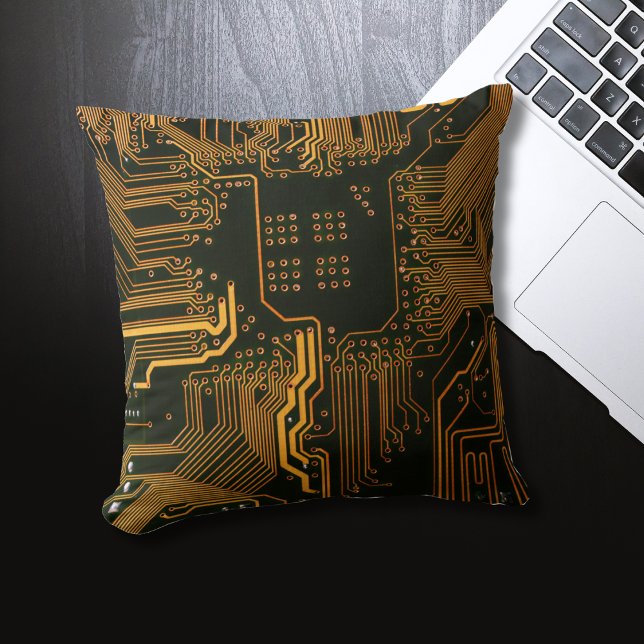 Almofada Conselho Nerd de saída PCB Laranja Circuito Eletrô (Criador carregado)