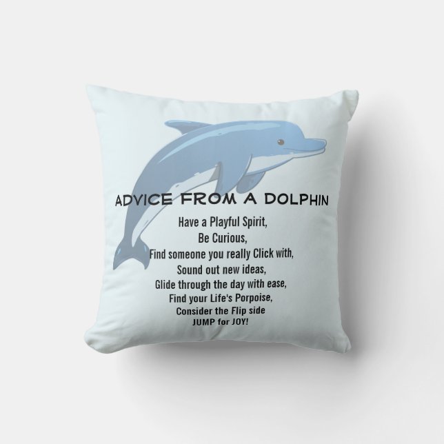Almofada Conselhos de um golfinho (Frente)