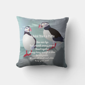 Almofada Conselhos de um Travesseiro decorativo Puffin Desi
