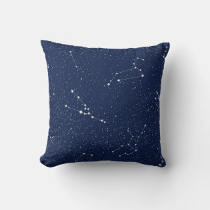 Almofada Constelações do zodíaco com um céu estrelado a