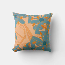 Almofada Contemporary Leaf Design Peach