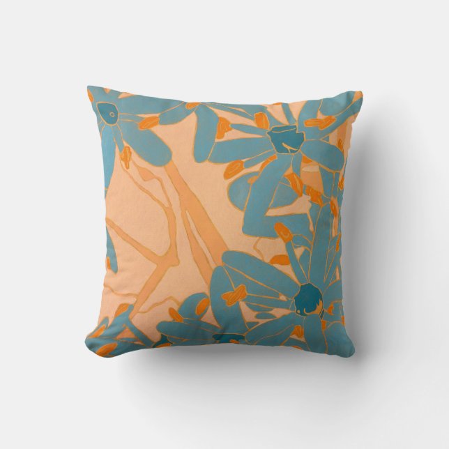 Almofada Contemporary Leaf Design Peach (Frente)