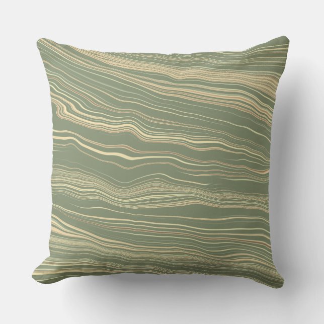 Almofada Contemporary Olive Green with Linen Pattern   (Frente)