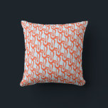 Almofada Contemporary Pop Wiggle Abstract Pattern Ice Blue<br><div class="desc">Pop Wiggle Contemporary Abstract Pattern in Ice Blue and Persimmon Orange. Fun,  cool,  bold retro contemporary eclectic funhaus pop art geometric design with a modern retro aesthetic. By Kierkegaard Design Studio.</div>