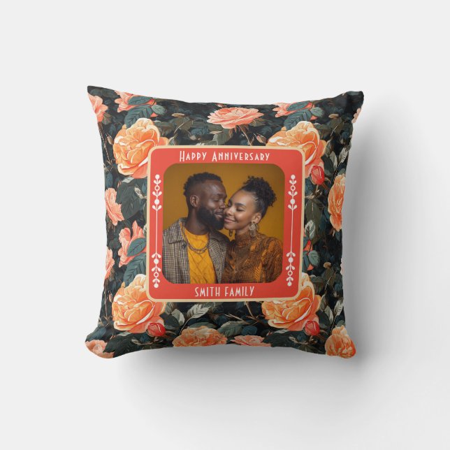 Almofada Contemporary True Love  Anniversary Throw Pillow (Frente)