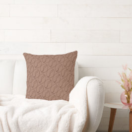 Almofada Contorno do Bean do Café Minimalista em Mocha Mous