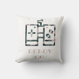 Almofada Controle de Jogo Camuflado Rosa Pronto Gamer