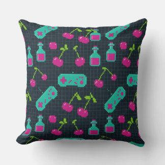 Almofada Controle de Jogos Pixel Retro Vaporwave 