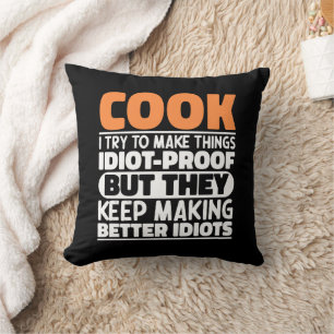 Almofada Cook Tento Fazer Coisas Engraçadas Cozinhar De Dit