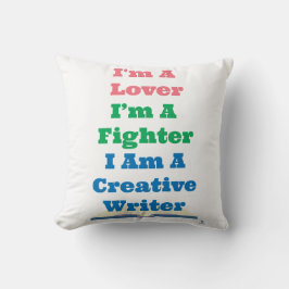 Almofada Cool Lover Fighter Creative Writer Author Saying