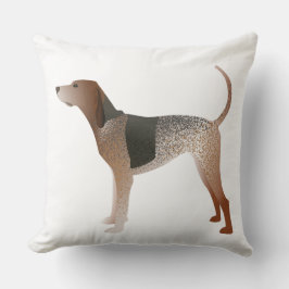 Almofada Coonhound Dog Silhouette, inglês americano