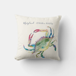 Almofada Coordenadas de Mapa de Caranguejo Costeiro de Aqua