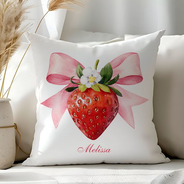 Almofada Coquete Rosa Morango (Criador carregado)