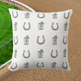 Almofada Coquetéis Mint Julep e Partida de Horseshoes Derby