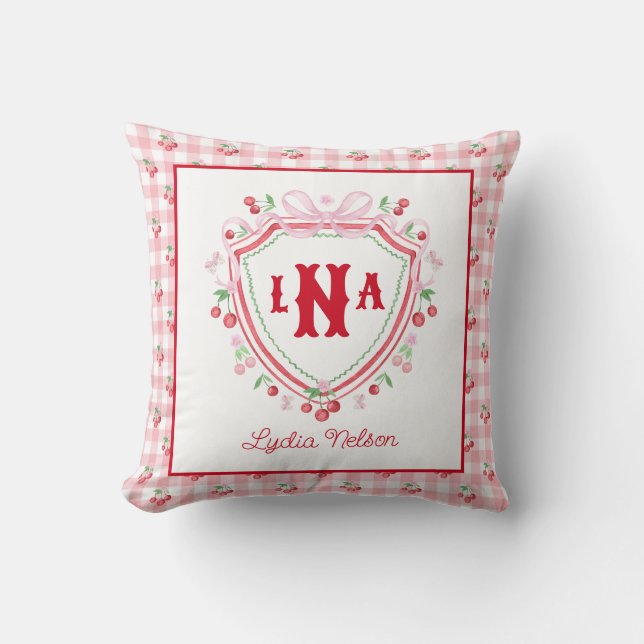 Almofada Coquette Cherry Monogam (Frente)
