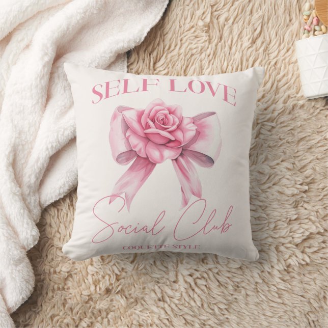 Almofada Coquette Pink Bow Decorative Pillow (Cobertor)