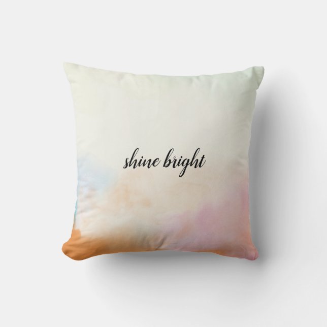 Almofada Cor Azul, Cor Azul, Cor Laranja Rosa, Coluna (Frente)