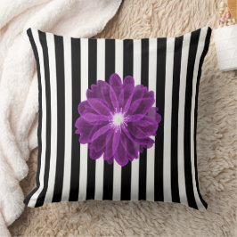 Almofada Cor da Água do Flor Xray Xray, em Preto e Branco