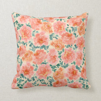 Almofada Cor da Água Pessonia Rosa Verde Rosa