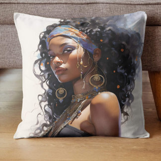 Almofada Cor d'água da beleza afrocêntrica