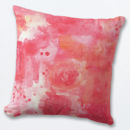 Almofada Cor d'água rosa abstrato