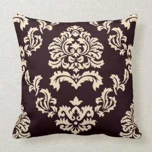 Almofada Cor damasco Brown e bege