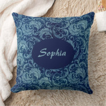 Cor damasco Elegante Blue Vintage